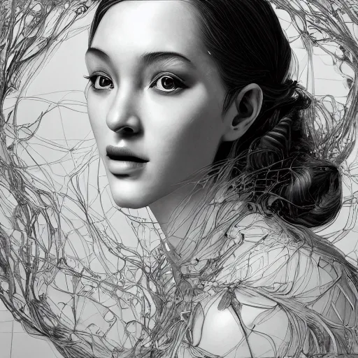 Image similar to the portrait of an absurdly beautiful, graceful, elegant, sophisticated, young girl made up of lemons, an ultrafine hyperdetailed illustration by kim jung gi, irakli nadar, intricate linework, bright colors, octopath traveler, final fantasy, unreal engine 5 highly rendered, global illumination, radiant light, detailed and intricate environment