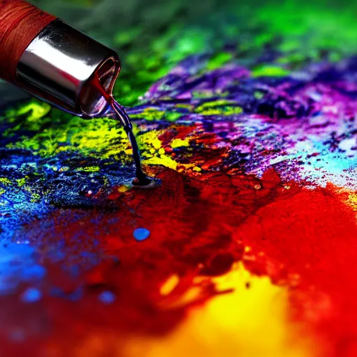 Prompt: Paint ink Pour into a liquid , detailed, 8k hd dof