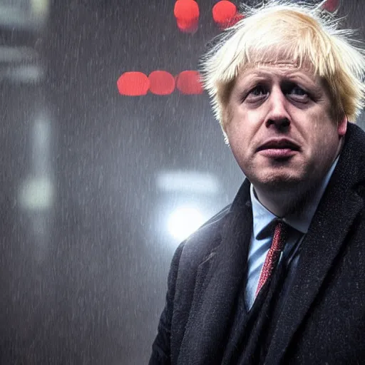 Prompt: Boris Johnson as a Blade Runner