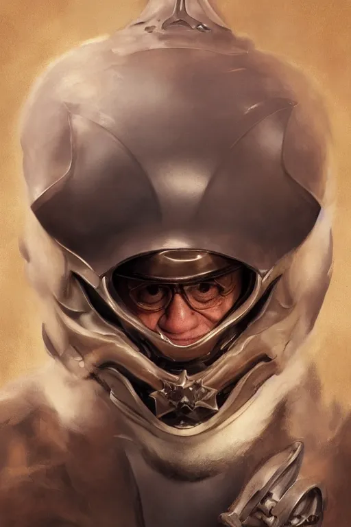 Image similar to portrait of danny devito wearing Elgast's helm by artgerm and Craig Mullins, James Jean, Andrey Ryabovichev, Mark Simonetti and Peter Morbacher 16k