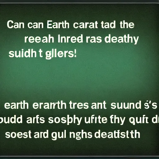 Image similar to can earth be earth when all its trees are gone, and sudsy waters have become unfit, and poisoned life no longer greets the dawn, with raucous sounds that death has caused to quit