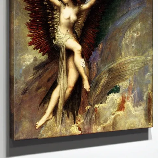 Image similar to angels falling from heaven by gustave moreau