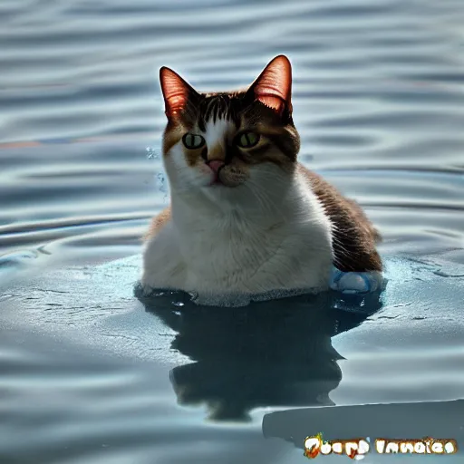 Image similar to cat made of water