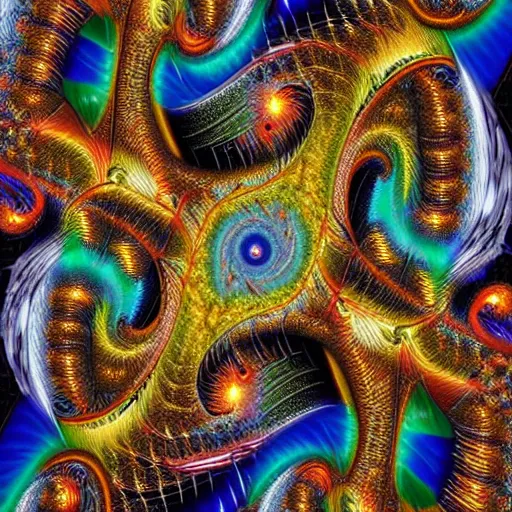 Image similar to ai producing the realist, most detailed, popular, imaginative and best art in the universe based on fractal numbers