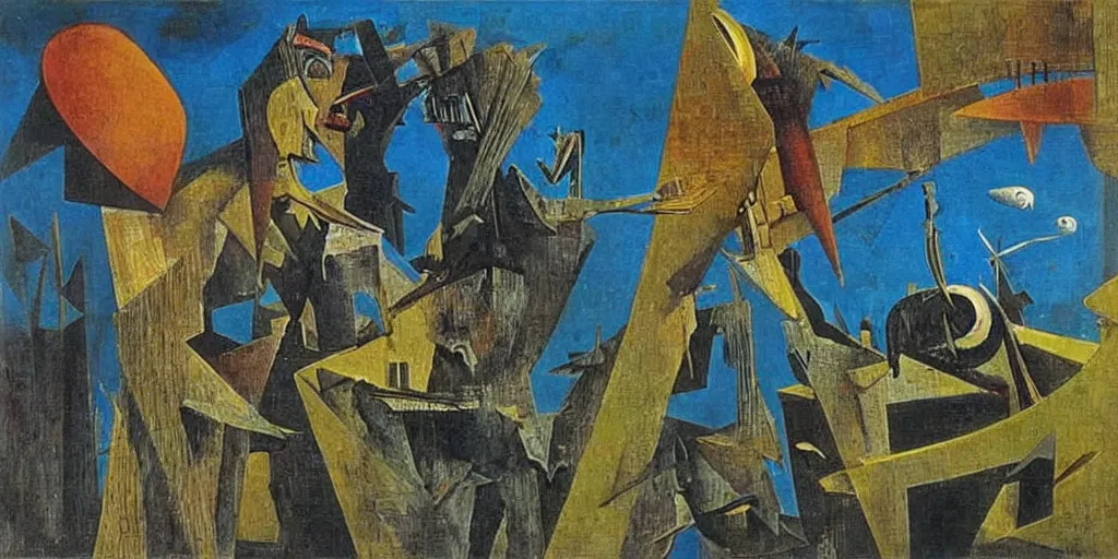 Image similar to PAINTING BY Max Ernst
