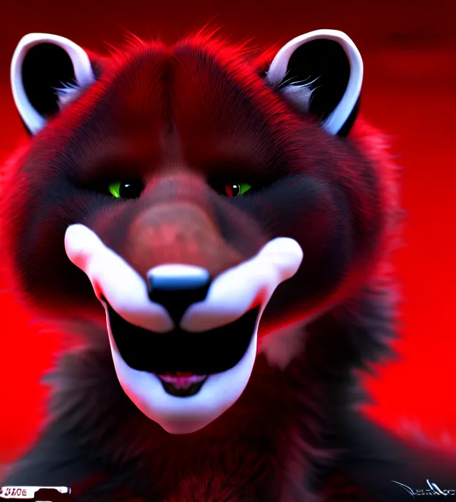 Image similar to furry - male - red - black - weasel - geistcaller - fursona uhd ue 5 visual novel pc game expressions, photorealistic