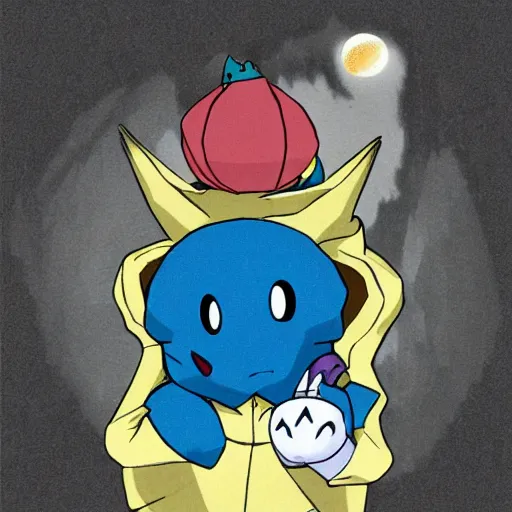 Image similar to totodile dressed as the phantom of the opera, pokemon trick or treat