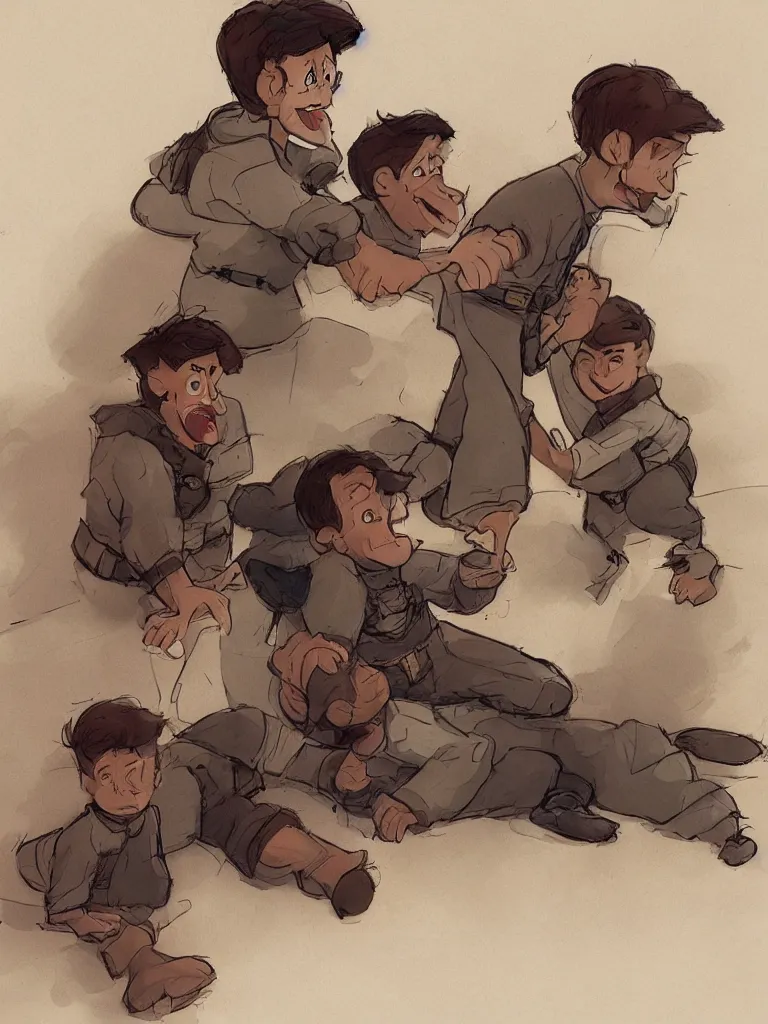 Image similar to brothers by disney concept artists, blunt borders, rule of thirds