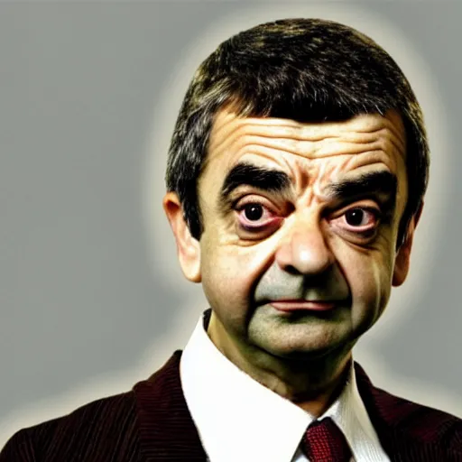 Prompt: rowan atkinson as a ps 2 video game character