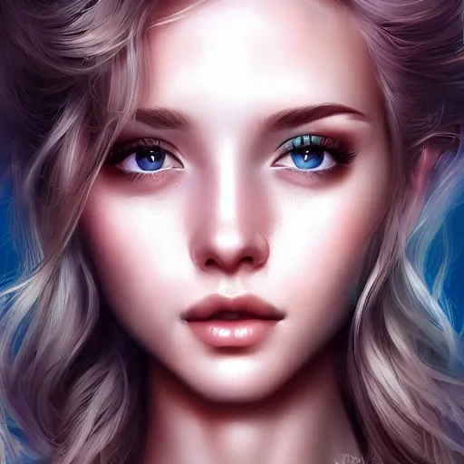 Prompt: marine, pretty face, young, gorgeous, beautiful girl, artgerm, unusual, attractive, cool tones, hd, 4 k, vfx, detailed,