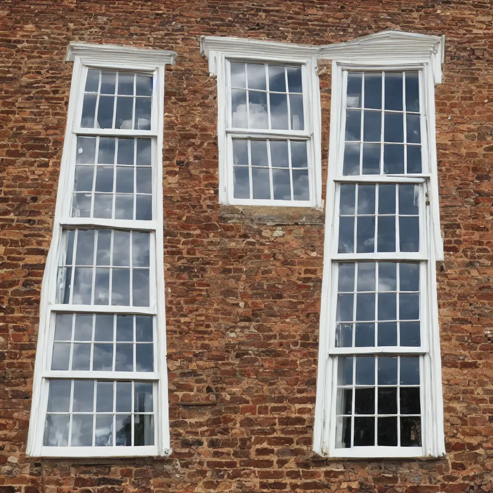 Image similar to bizarre sash window in england, symmetrical, dreamy