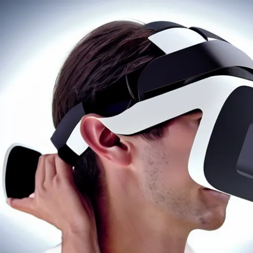 Image similar to next generation vr headset, futuristic, never seen before