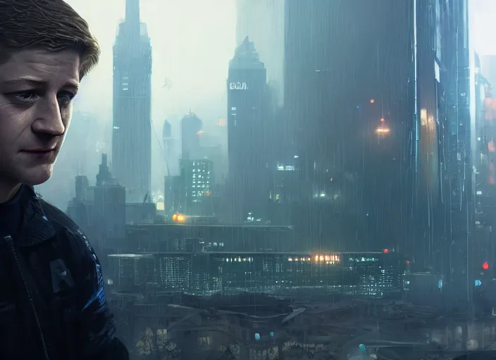 Prompt: highly detailed portrait of ben mckenzie, in detroit : become human, stephen bliss, unreal engine, fantasy art by greg rutkowski, loish, rhads, ferdinand knab, makoto shinkai and lois van baarle, ilya kuvshinov, rossdraws, tom bagshaw, global illumination, radiant light, detailed and intricate environment