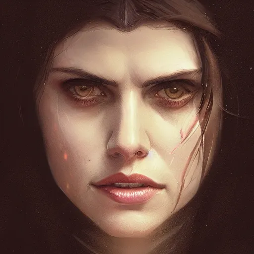 Image similar to A portrait of Alexandra Daddario, sith, star wars art, art by greg rutkowski, matte painting, trending on artstation