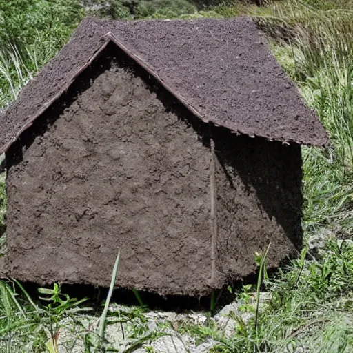 Image similar to Spikey house, organic, earth, mud