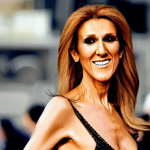 Image similar to celine dion transforming into a bird lot