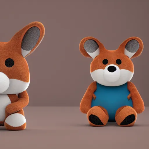 Image similar to cutie stuffed animal friends, unreal ungine 5, octane render, cinema 4 d