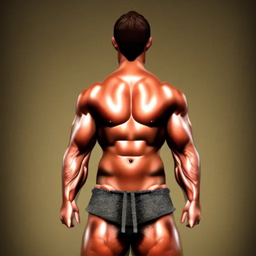 Digital Art Of A Man With A Muscular Body Stable Diffusion