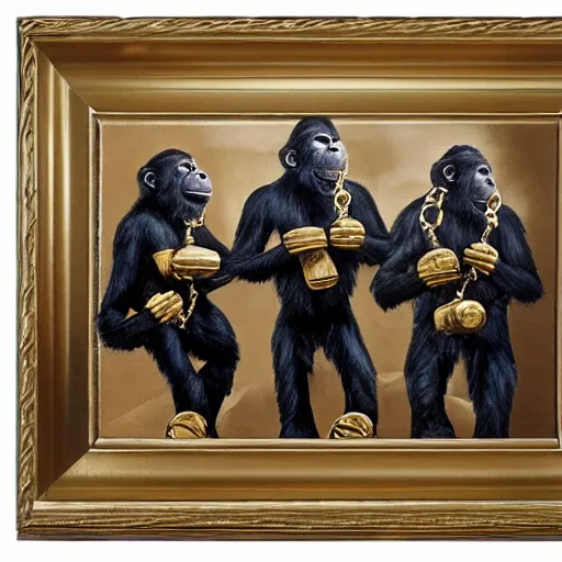 Apes working in a bed bath and beyond store, award Stable Diffusion