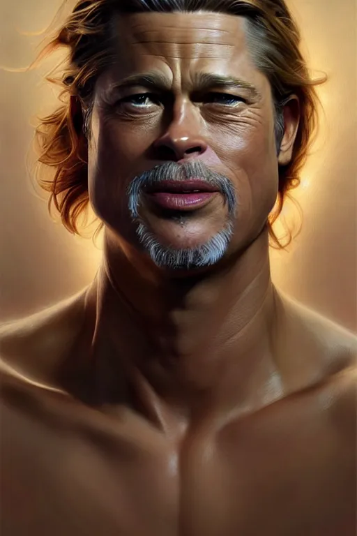 a pitted olive brad pitt face, hyper detailed, digital | Stable ...