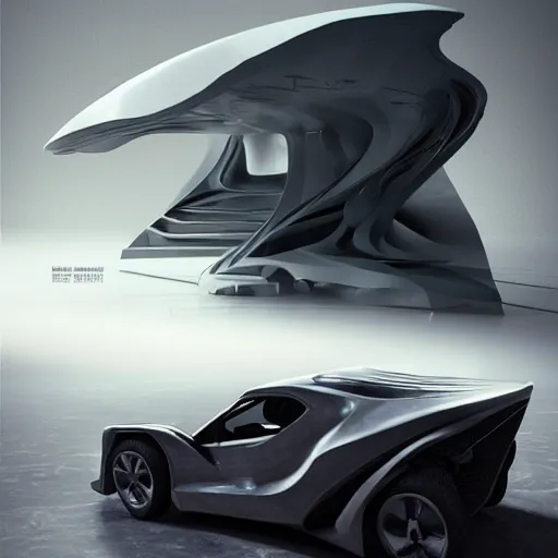 Prompt: khyzyl saleem car :: 'noax00 artstation' : medium size: 7, u, x, y, o medium size form panels: motherboard medium size forms : zaha hadid architecture big size forms: brutalist medium size forms: sci-fi futuristic setting: Ash Thorp car: ultra realistic phtotography, keyshot render, octane render, unreal engine 5 render , high oiled liquid glossy specularity reflections, ultra detailed, 4k, 8k, 16k: blade runner 2049 color colors : : Cyberpunk 2077, ghost in the shell, thor 2 marvel film, cinematic, high contrast: tilt shift: sharp focus
