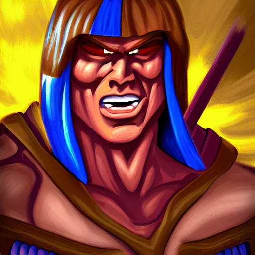 Image similar to he - man digital painting