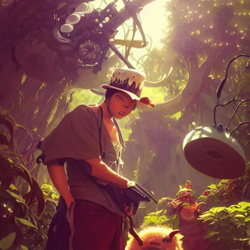 Prompt: highly detailed vfx portrait of tony tony chopper, stephen bliss, greg rutkowski, loish, rhads, beeple, makoto shinkai, tom bagshaw, alphonse mucha, sharp focus, art by artgerm, greg rutkowski, stanley kubrick, backlit, harsh overhead sunlight,