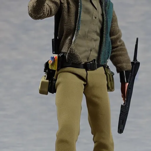 Image similar to 5 inch figure of alan alda as hawkeye from mash, toy, realistic, studio lighting