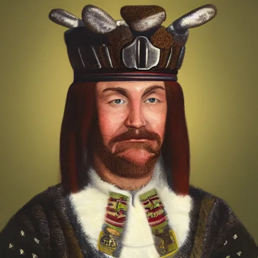 Prompt: a portrait of the chief of clan McDonald.