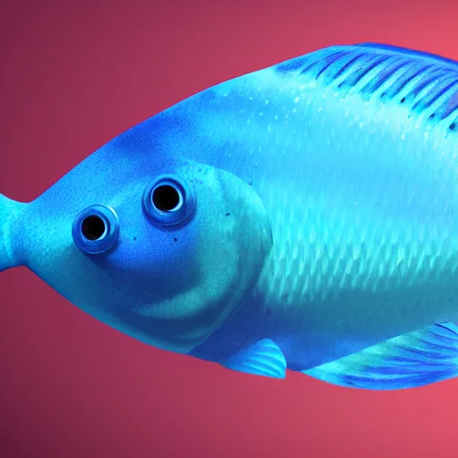 Image similar to UHD photorealistic image of a blue fish in a tank, trending on Artstation, hyperrealistic, correct details