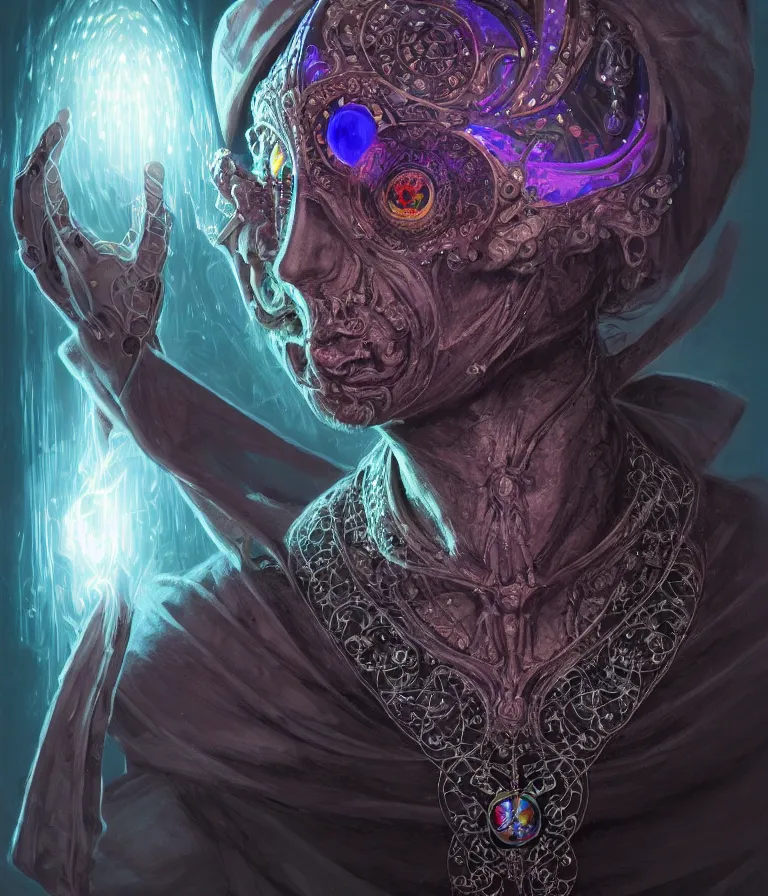 Prompt: front!!! shot of a court jester!!! character, hyperdimensional, bioluminescent hypercubes, dark holography!!!, spectral, chrome, (((intricate))), elegant, highly detailed, centered, (((artstation, concept art, smooth, sharp focus, artgerm, Tomasz Alen Kopera, Peter Mohrbacher, donato giancola, Joseph Christian Leyendecker, WLOP, Boris Vallejo))), mugshot!!!!!, ugly!!!!!!, octane render, nvidia raytracing demo, octane render, nvidia raytracing demo, octane render, nvidia raytracing demo, grainy, muted, 8K, digitalblasphemy, metatron