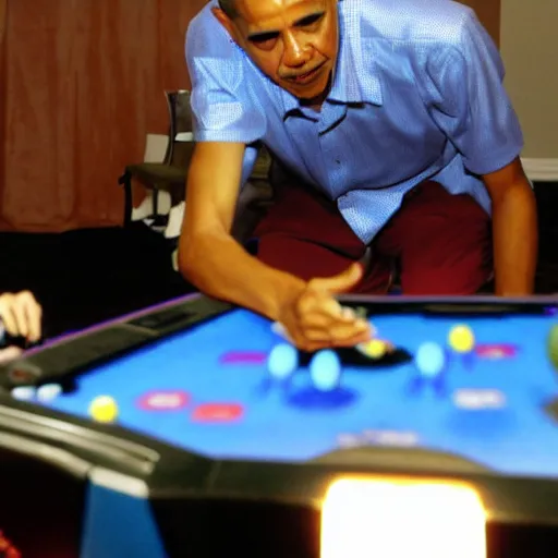 Prompt: Former President Barack Obama playing Super Smash Bros. Melee