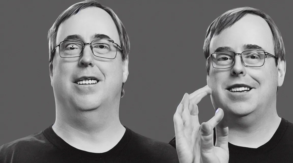 Image similar to vinil scale figure of Linus Torvalds, photo product