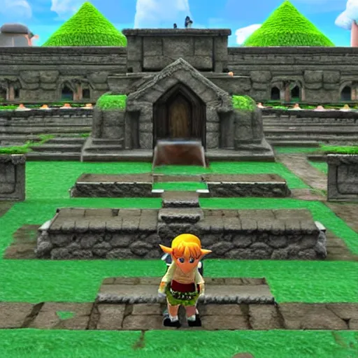 Image similar to a fully 3 d real world visuals remake of hyrule in the legend of zelda ( 1 9 8 6 )