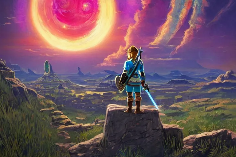 Canvas print The Legend of Zelda: Breath of The Wild - View