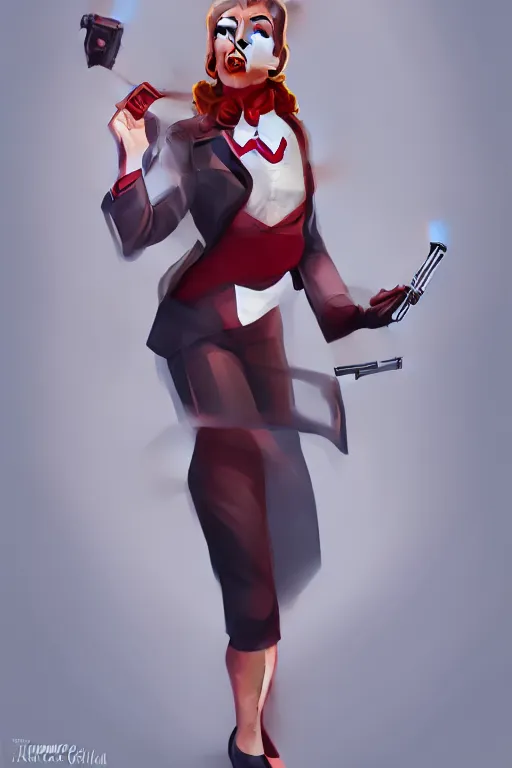 Image similar to Agent carter illustration concept art in the style of Artgerm