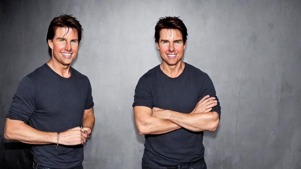 Image similar to A studio photo of Tom Cruise
