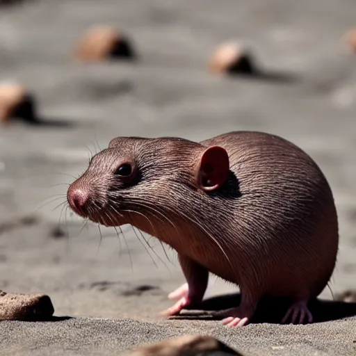 Prompt: mole rat with a dad bod