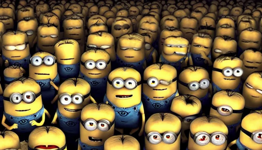 Image similar to fight club!!!, fight club!!!((the minions)), movie still