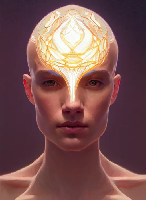 Image similar to symmetry!! portrait of bald terrence boyd, ambient lighting, intricate, elegant, highly detailed, digital painting, artstation, concept art, smooth, sharp focus, illustration, art by artgerm and greg rutkowski and alphonse mucha