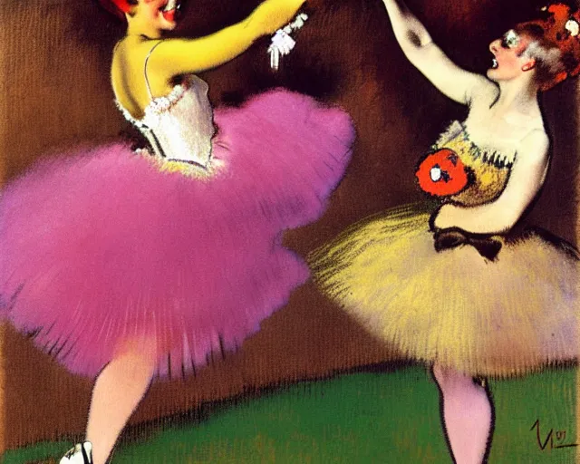 Image similar to vintage, melchizedek champagne bottle. cancan girl dancing, french, realistic, cheerful, 1 9 0 2, art by degas