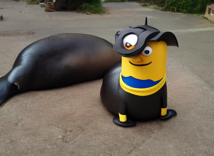 Prompt: sea lion as a minion