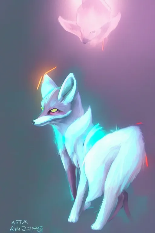 Image similar to a fox fursona, trending on artstation, by kawacy, furry art, digital art, cyberpunk, high quality, backlighting