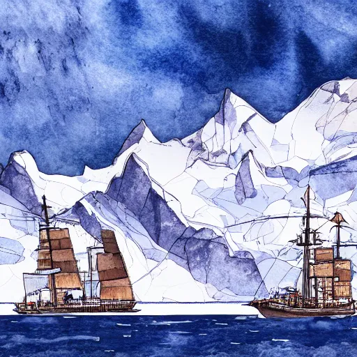 Prompt: splendorous and venerable Antarctica dynamic lighting, cinematic, establishing shot, extremely high detail, photo realistic, cinematic lighting, watercolor, intricate line drawings, 8k resolution