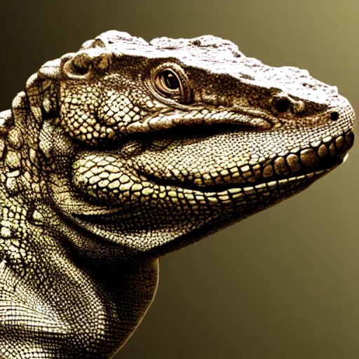 Image similar to monitor lizard face giganotosaurus