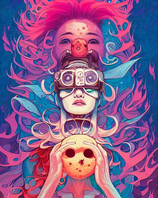 Prompt: delirium, by ross tran, erol otus, james jean, dan mumford, alena aenami