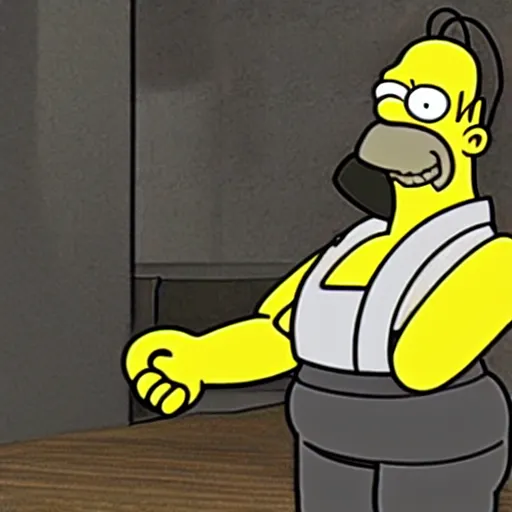 Prompt: Homer Simpson in Call of Duty