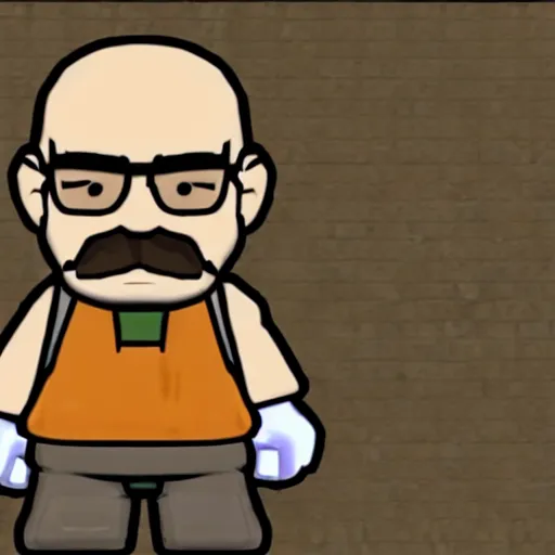 Image similar to walter white in paper mario