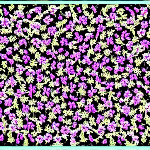 Prompt: in the style of neurographic drawing of a field of flowers
