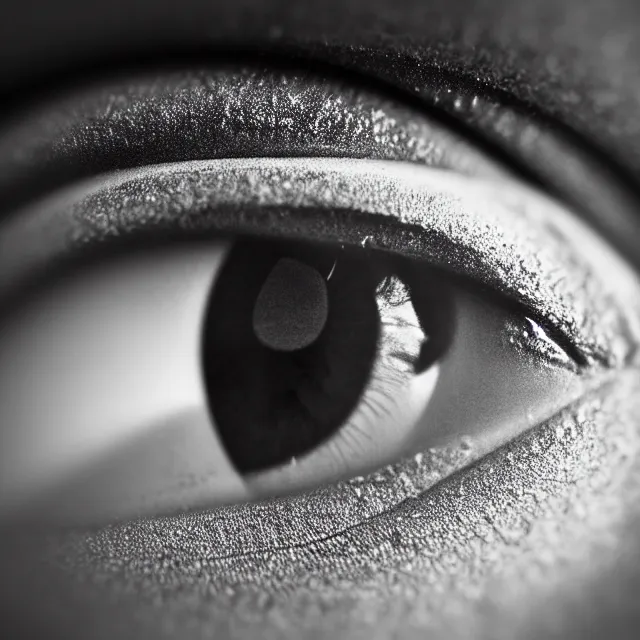 Image similar to a close up view of a eye, a macro photograph, featured on cg society, macro lens, ultra detailed, macro photography, atmospheric lighting, intricate, volumetric lighting, beautiful, sharp focus, in the art style of marc simonetti, bowater charlie and brom gerald, astrophotography